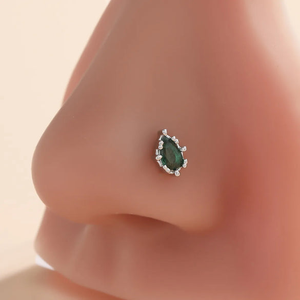 1 Piece Nose Rings & Studs Classic Style Geometric Moon Copper Polishing Plating Zircon 18K Gold Plated Nose Rings & Studs