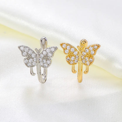 1 Piece Nose Rings & Studs Elegant Butterfly Copper Plating Nose Ring