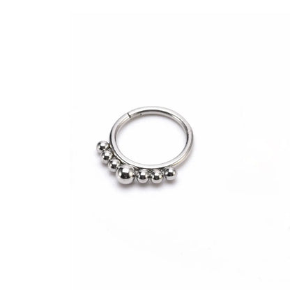 1 Piece Nose Rings & Studs Simple Style Solid Color Stainless Steel Nose Ring