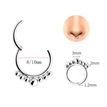 1 Piece Nose Rings & Studs Simple Style Solid Color Stainless Steel Nose Ring