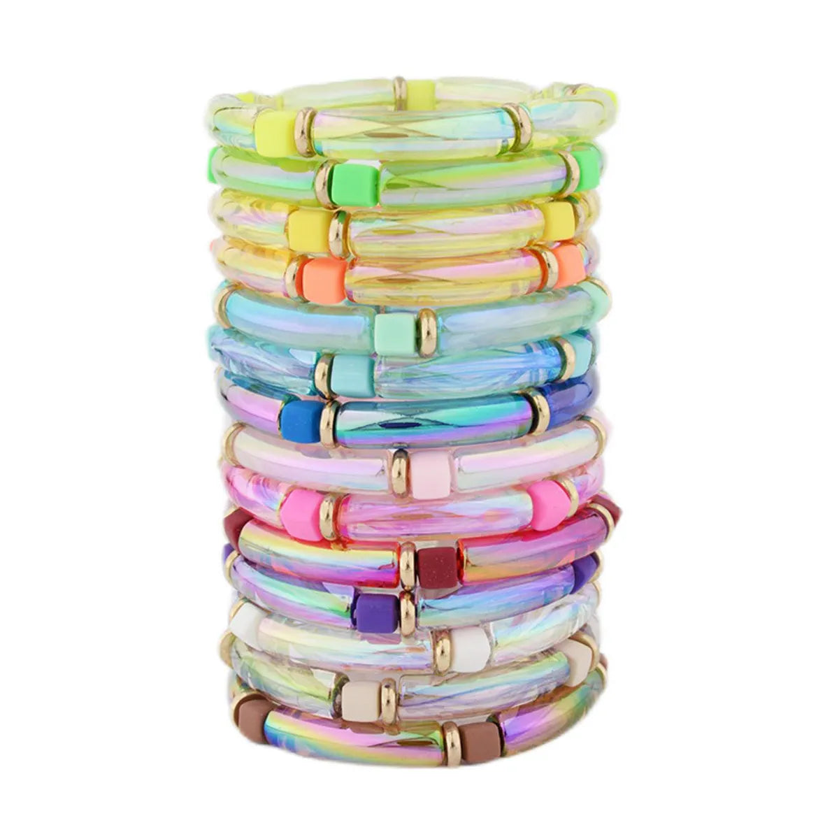 1 Piece Novelty Colorful Arylic Plating Women's Bangle