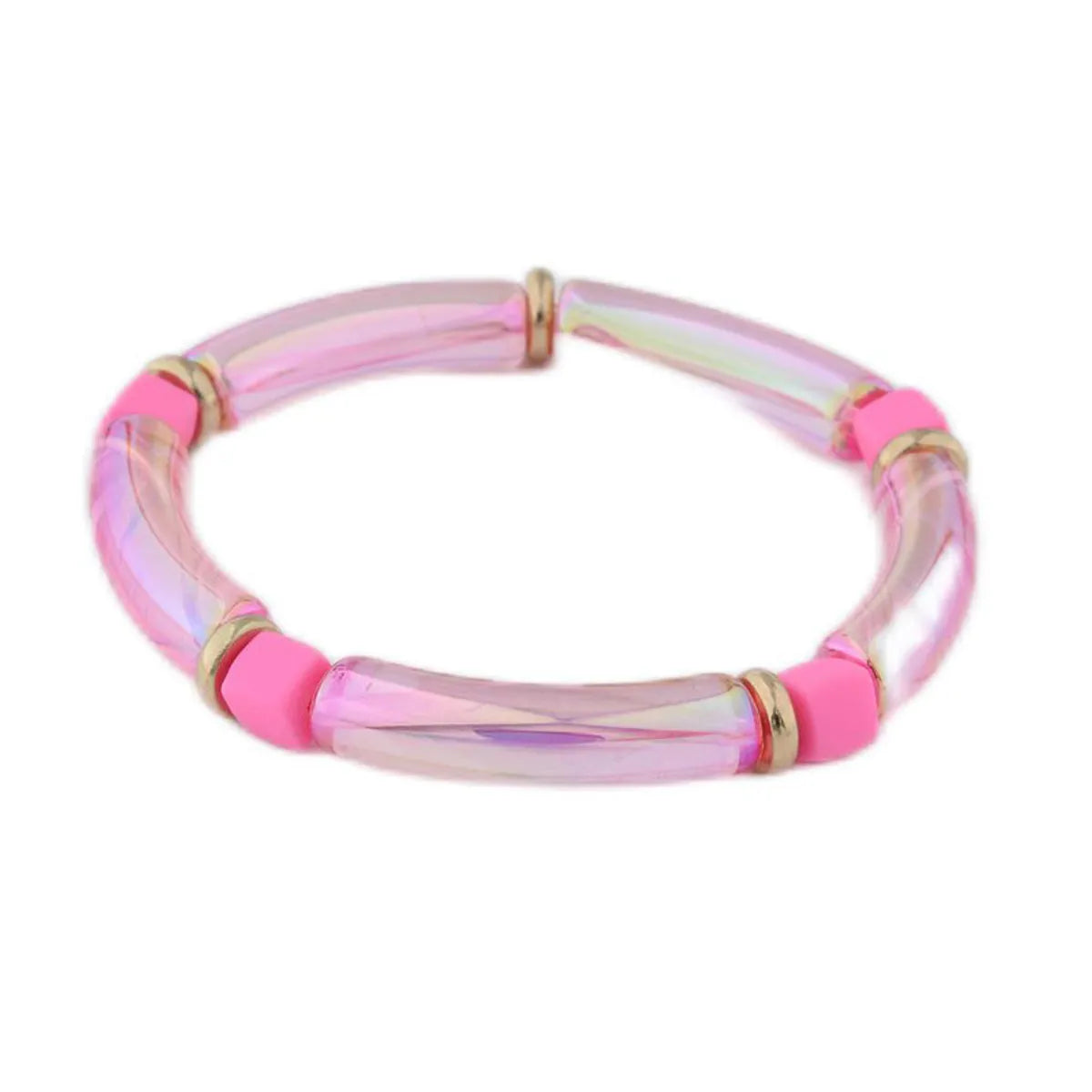 1 Piece Novelty Colorful Arylic Plating Women's Bangle