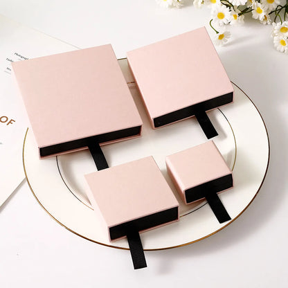 1 Piece Paper Simple Style Daily Solid Color Jewelry Boxes