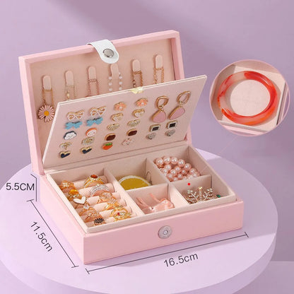 1 Piece Pu Leather Elegant Daily Solid Color Jewelry Boxes