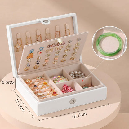 1 Piece Pu Leather Elegant Daily Solid Color Jewelry Boxes