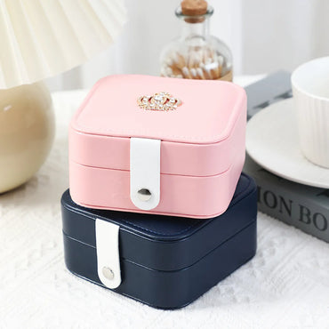 1 Piece Pu Leather Flannel Elegant Daily Solid Color Jewelry Boxes