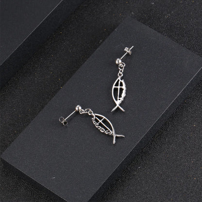 1 Piece Punk Cool Style Solid Color 304 Stainless Steel None None Drop Earrings