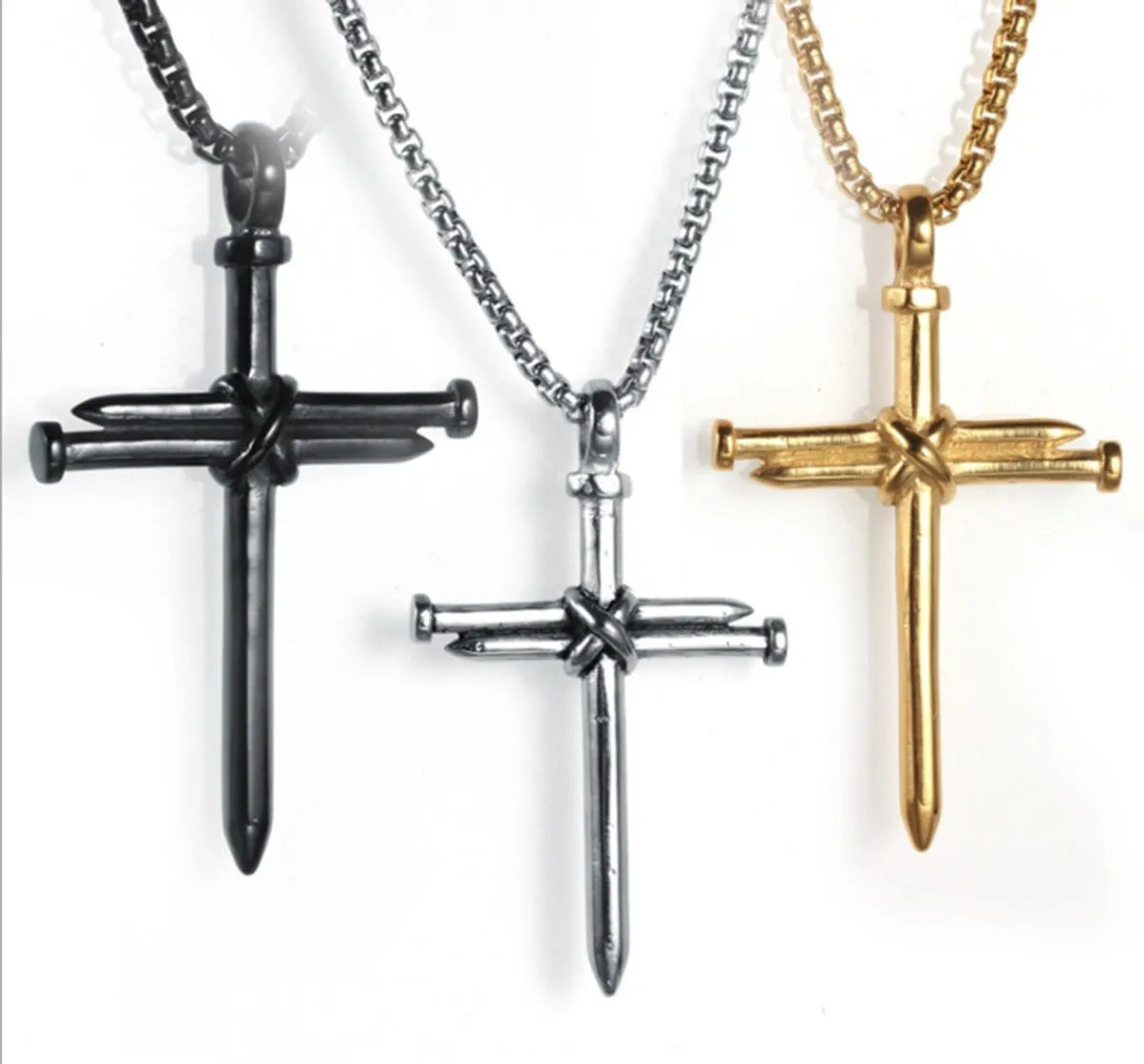 1 Piece Punk Cross Alloy Plating Unisex Necklace