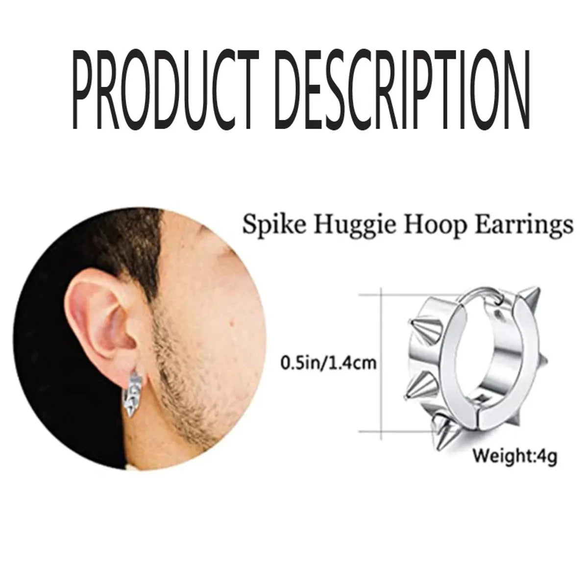 1 Piece Punk Geometric Plating Stainless Steel Ear Studs