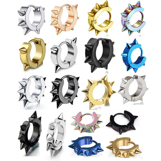 1 Piece Punk Geometric Plating Stainless Steel Ear Studs