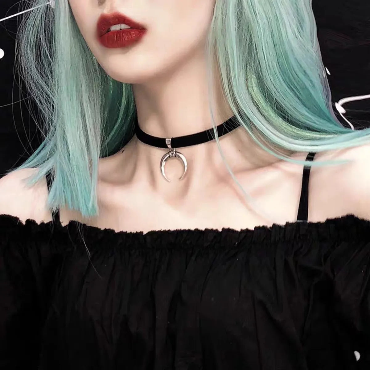 1 Piece Punk Moon Alloy Plating Women's Choker