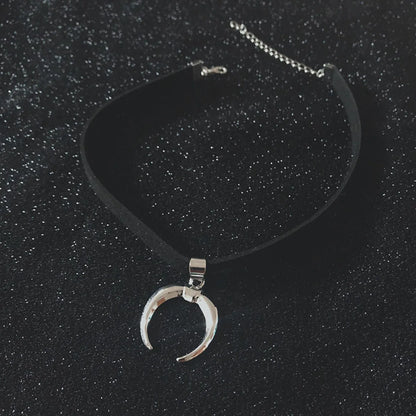 1 Piece Punk Moon Alloy Plating Women's Choker