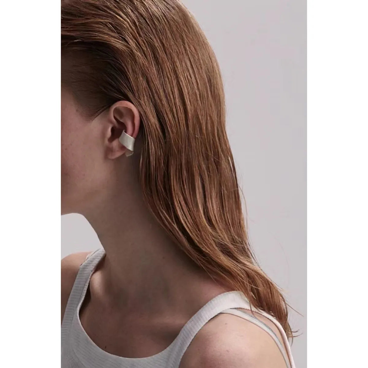 1 Piece Punk Solid Color Plating Copper Ear Cuffs