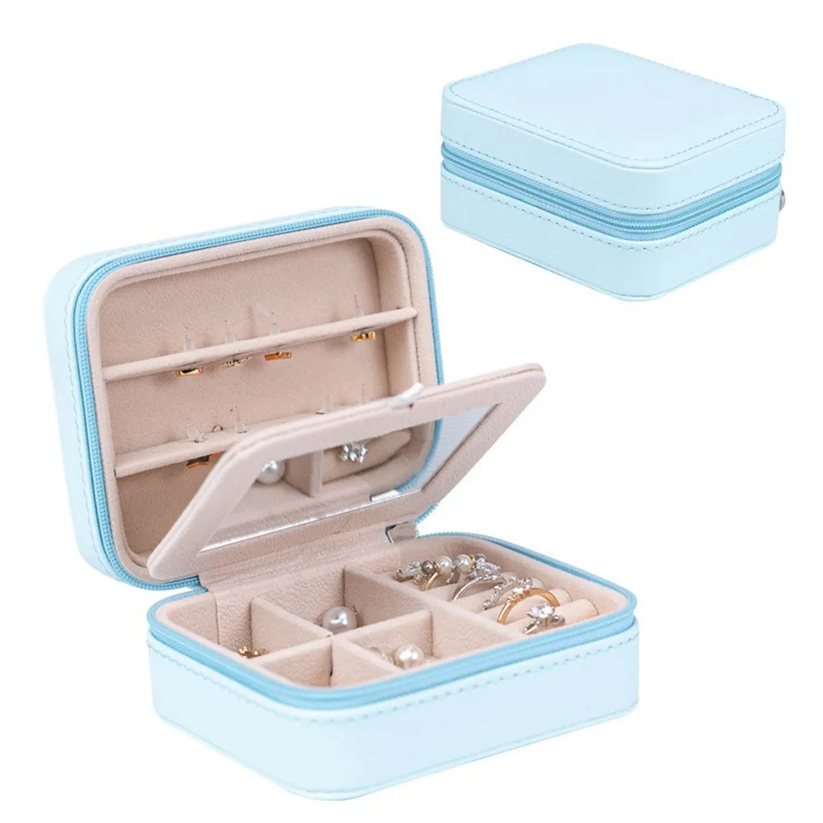 1 Piece PVC Flannel Casual Elegant Glam Solid Color Jewelry Boxes