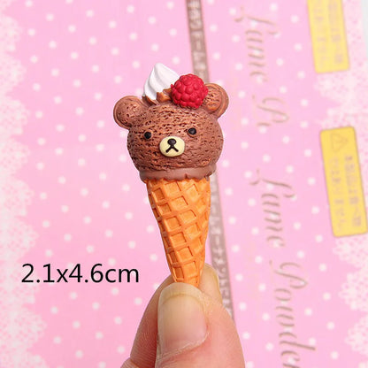 1 Piece Resin Ice Cream Jewelry Accessories