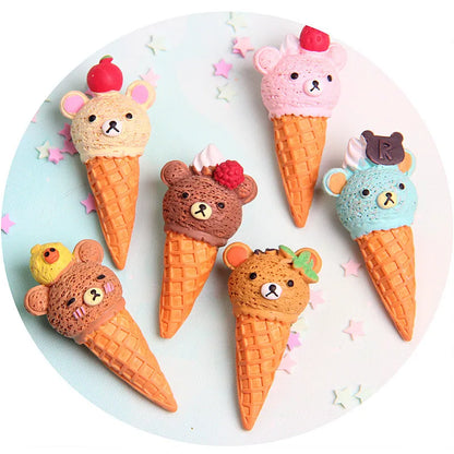 1 Piece Resin Ice Cream Jewelry Accessories