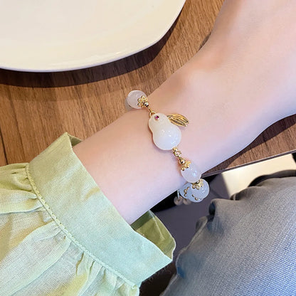 1 Piece Retro Animal Jade Plating 14k Gold Plated Women'S Bracelets