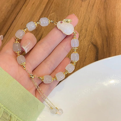 1 Piece Retro Animal Jade Plating 14k Gold Plated Women'S Bracelets