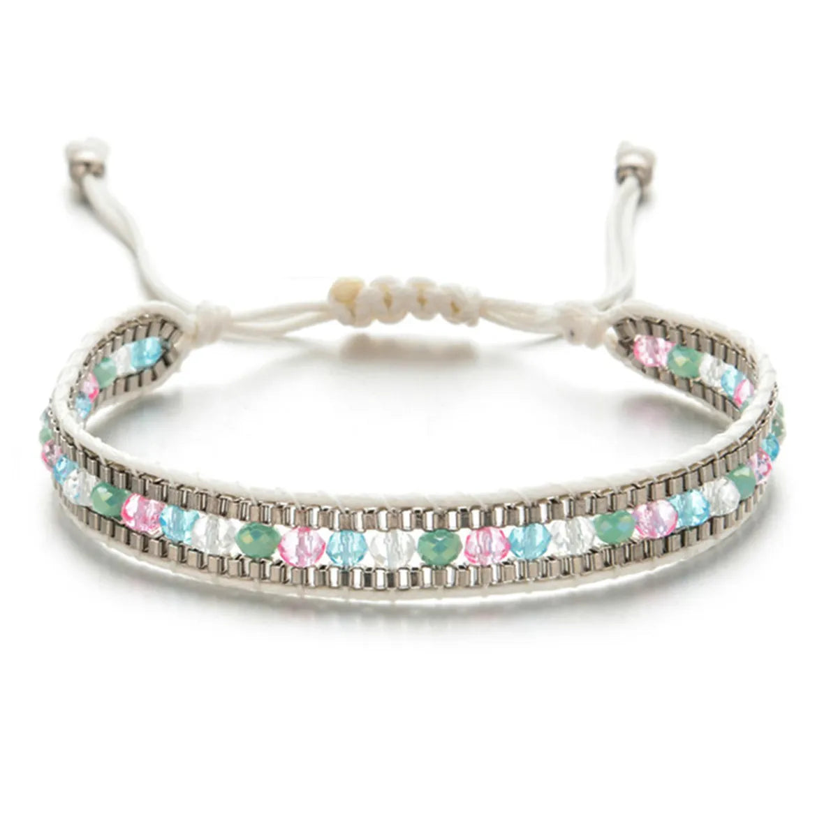 Retro Circle Beaded Rope Braid Women'S Bracelets