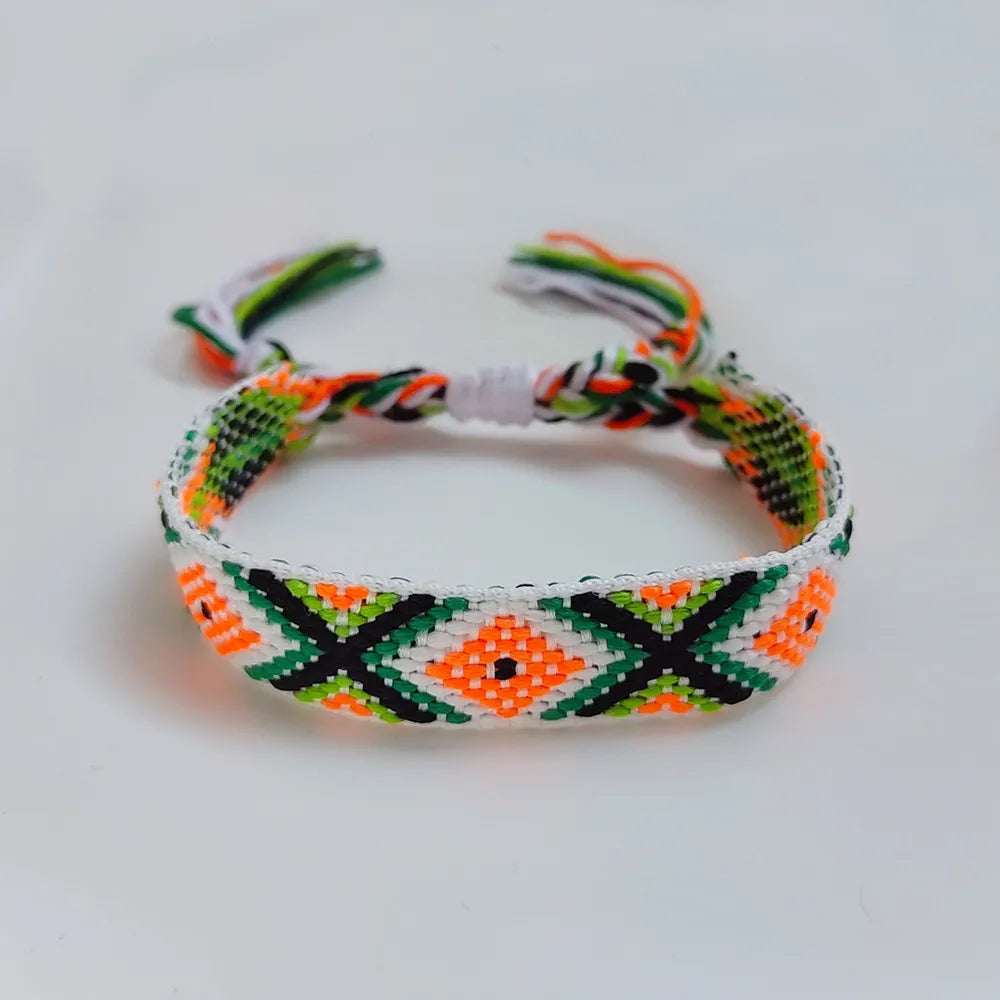 1 Piece Retro Geometric Cotton Thread Knitting Women'S Bracelets