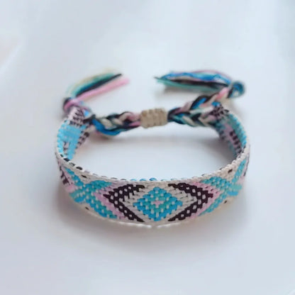 1 Piece Retro Geometric Cotton Thread Knitting Women'S Bracelets