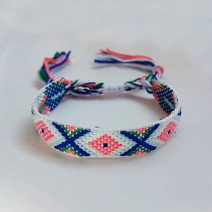 1 Piece Retro Geometric Cotton Thread Knitting Women'S Bracelets