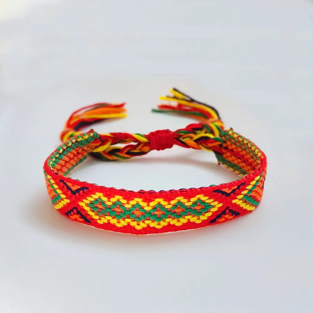 1 Piece Retro Geometric Cotton Thread Knitting Women'S Bracelets