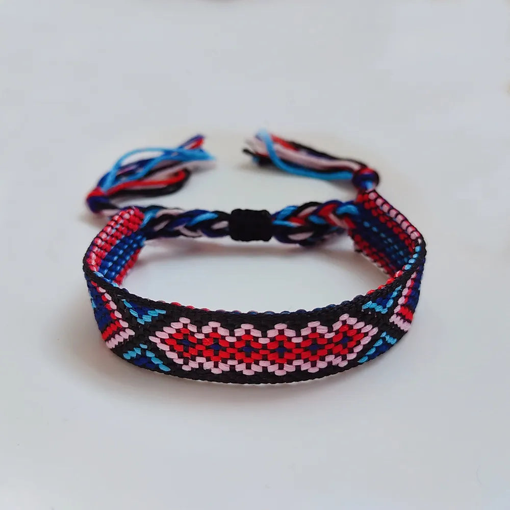 1 Piece Retro Geometric Cotton Thread Knitting Women'S Bracelets