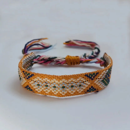 1 Piece Retro Geometric Cotton Thread Knitting Women'S Bracelets