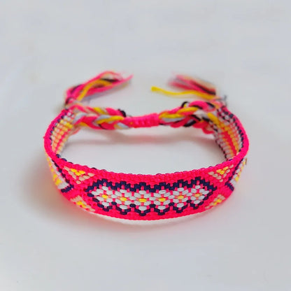 1 Piece Retro Geometric Cotton Thread Knitting Women'S Bracelets