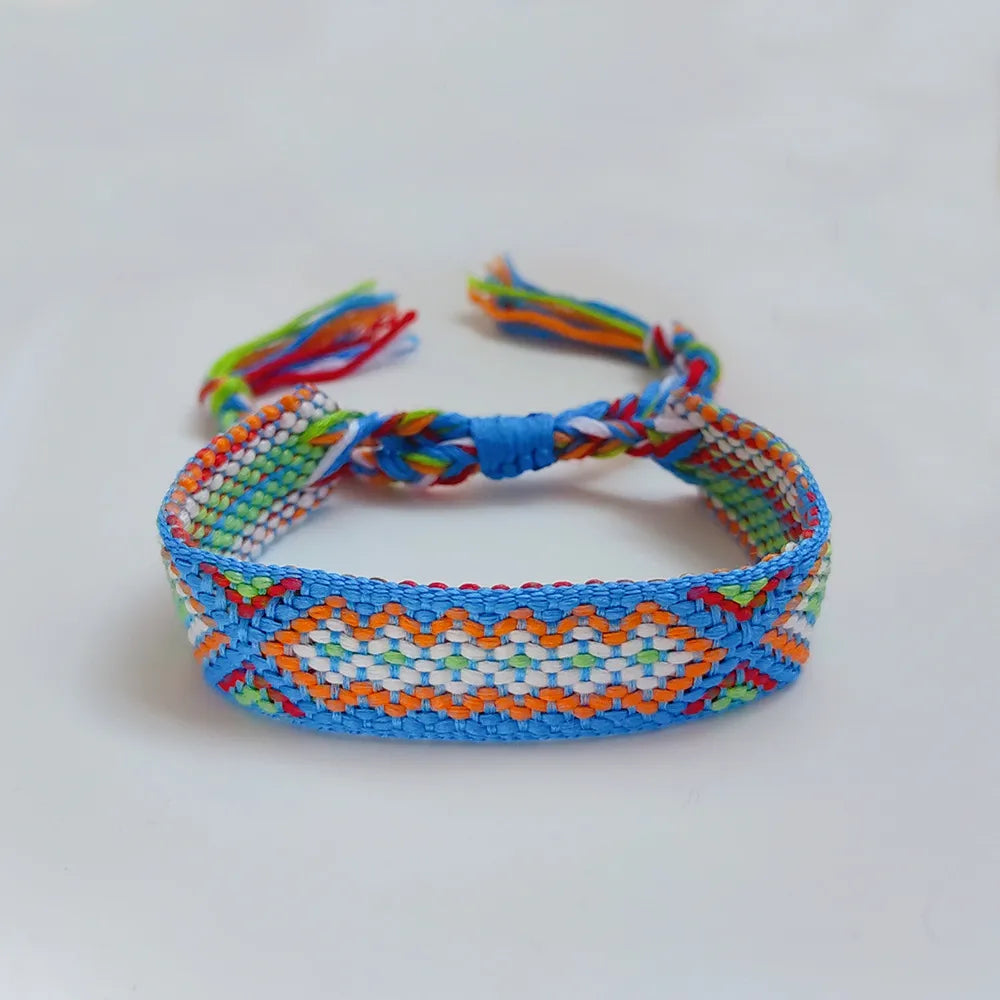 1 Piece Retro Geometric Cotton Thread Knitting Women'S Bracelets