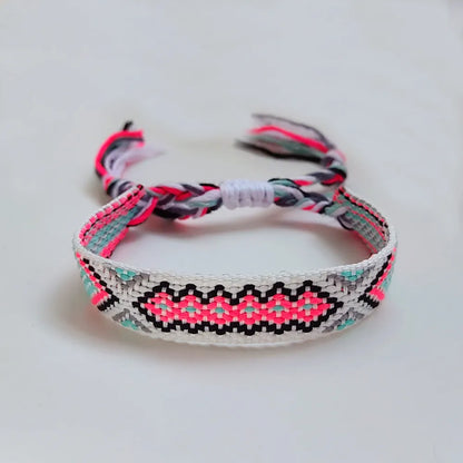 1 Piece Retro Geometric Cotton Thread Knitting Women'S Bracelets