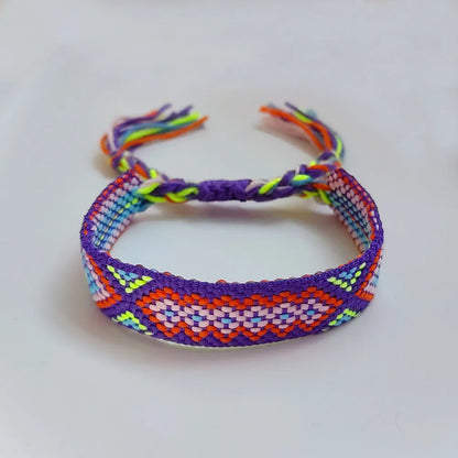 1 Piece Retro Geometric Cotton Thread Knitting Women'S Bracelets