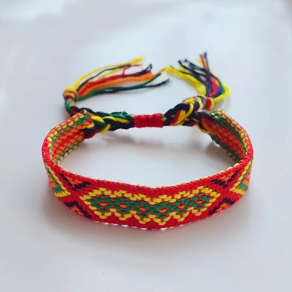 1 Piece Retro Geometric Cotton Thread Knitting Women'S Bracelets