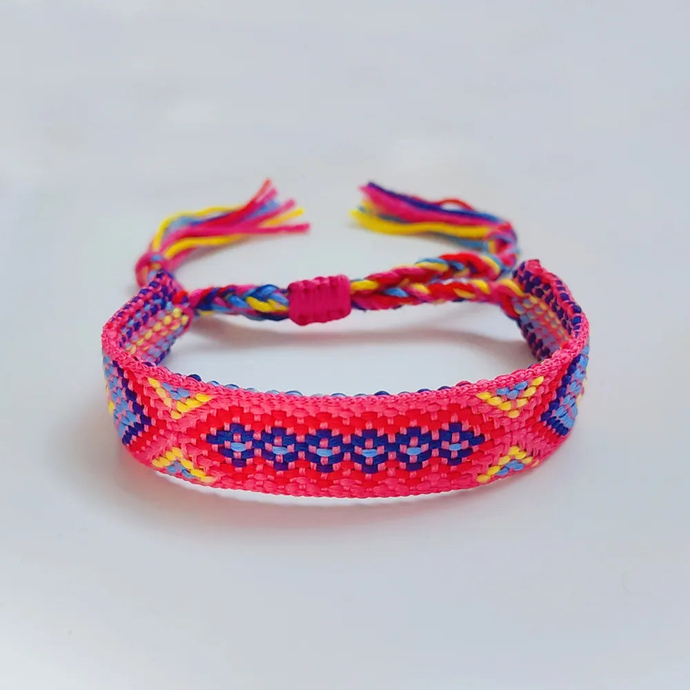 1 Piece Retro Geometric Cotton Thread Knitting Women'S Bracelets