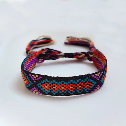 1 Piece Retro Geometric Cotton Thread Knitting Women'S Bracelets