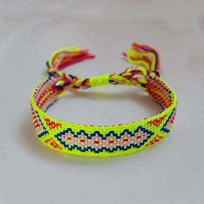 1 Piece Retro Geometric Cotton Thread Knitting Women'S Bracelets