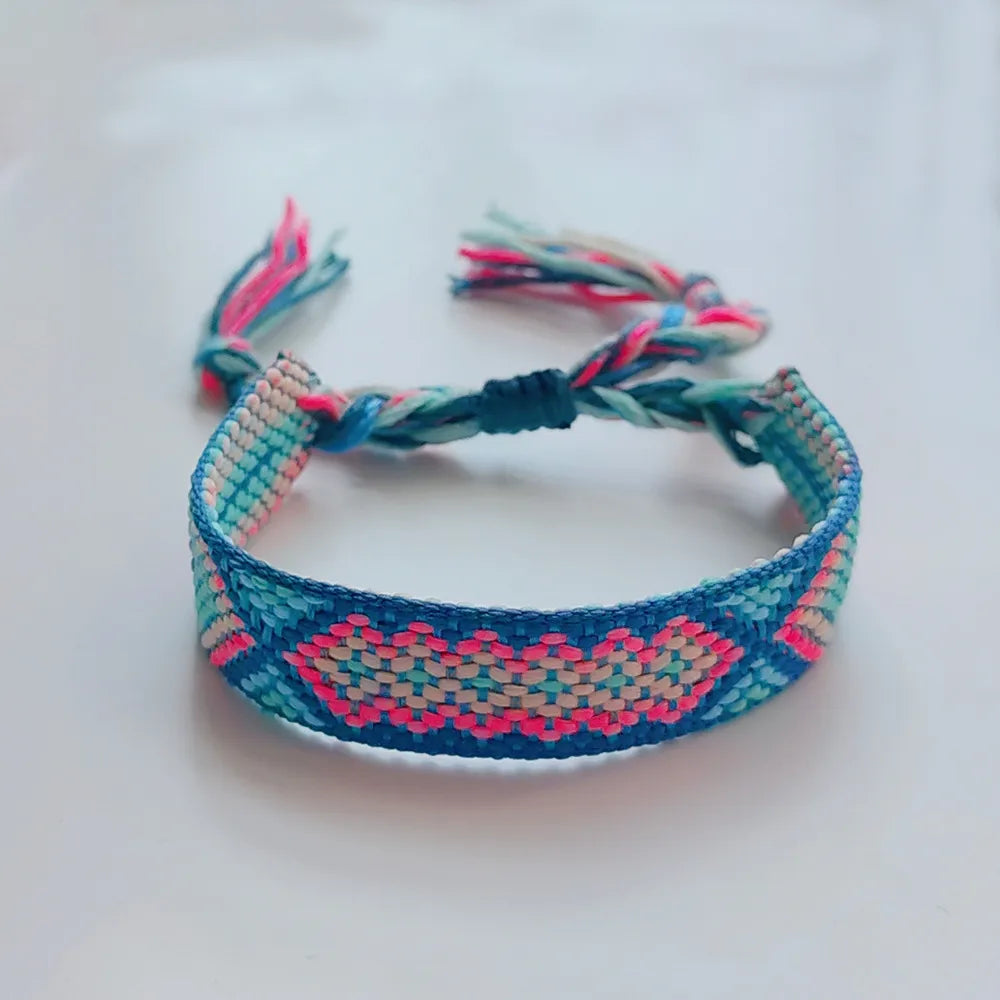 1 Piece Retro Geometric Cotton Thread Knitting Women'S Bracelets