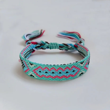 1 Piece Retro Geometric Cotton Thread Knitting Women'S Bracelets