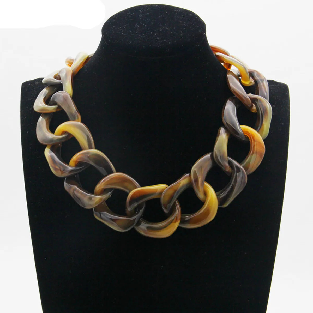 Retro Gradient Color Arylic Chain Women's Necklace