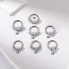 1 Piece Retro Leaf Water Droplets Titanium Inlaid Zircon Nose Ring