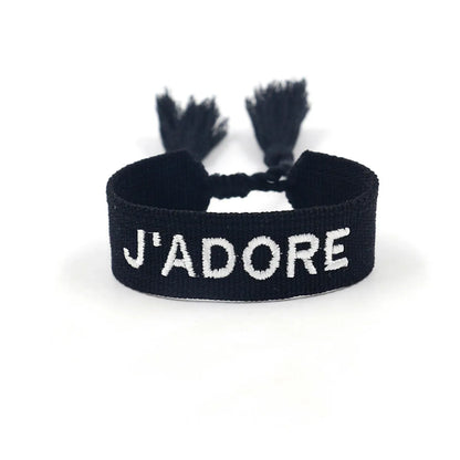 Retro Letter Polyester Unisex Bracelets