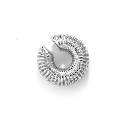 1 Piece Retro Punk Simple Style Solid Color Polishing 304 Stainless Steel Non-Electroplating Ear Cuffs