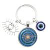 1 Piece Retro Round Devil'S Eye Alloy Metal Unisex Bag Pendant Keychain