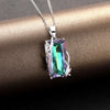 1 Piece Retro Simple Style Square Alloy Inlay Moonstone Women'S Pendant Necklace