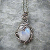 1 Piece Retro Simple Style Square Alloy Inlay Moonstone Women'S Pendant Necklace