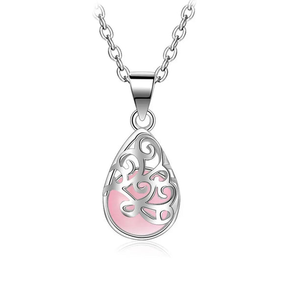 1 Piece Retro Simple Style Square Alloy Inlay Moonstone Women'S Pendant Necklace