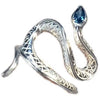 1 Piece Retro Snake Alloy Plating Inlay Rhinestones Women'S Open Ring