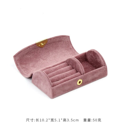 1 Piece Retro Solid Color Claimond Veins Jewelry Boxes