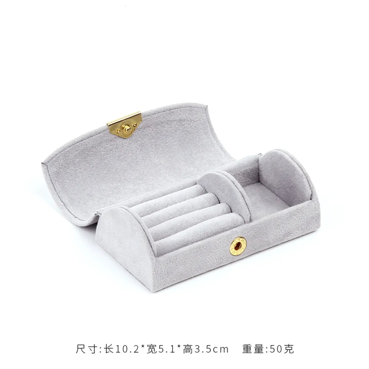 1 Piece Retro Solid Color Claimond Veins Jewelry Boxes